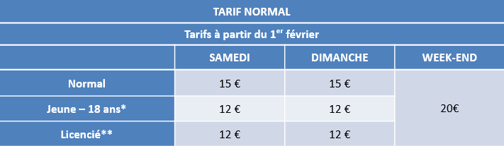 Tarif normal CF Elite Salle 2024